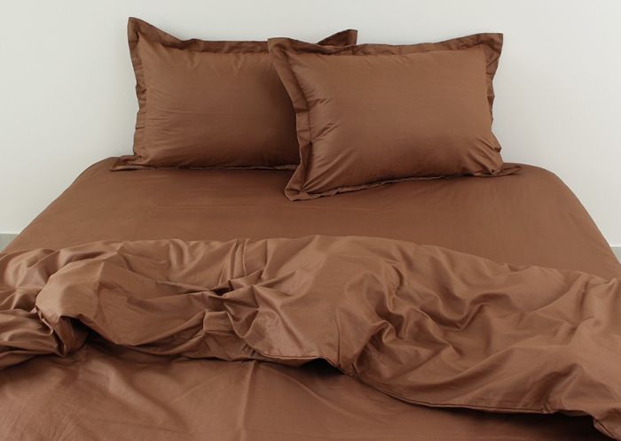 Комплект постільної білизни двоспальний наволочки 50*70см Сатин Chocolate