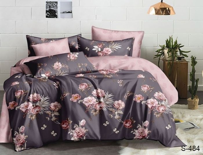 Комплект постільної білизни двоспальний наволочки 50*70см Сатин S484