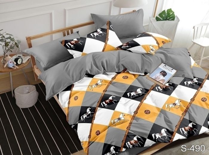 Комплект постільної білизни двоспальний Сатин S490