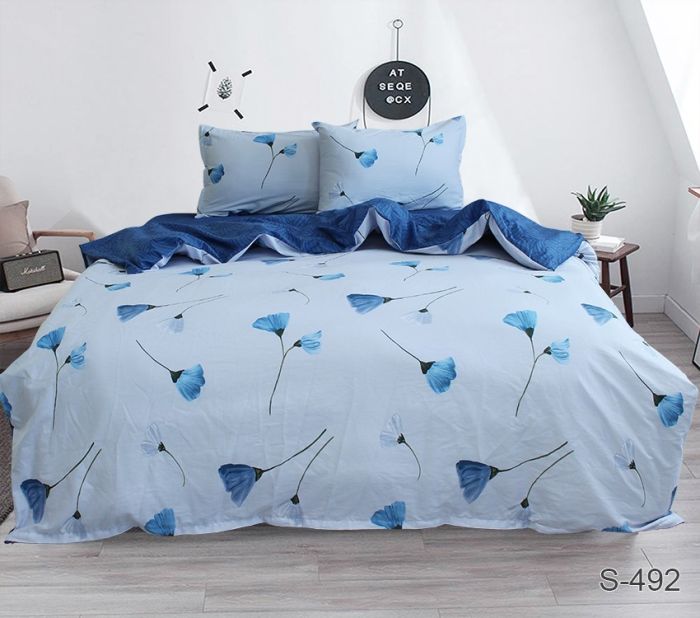 Комплект постільної білизни двоспальний Сатин S492
