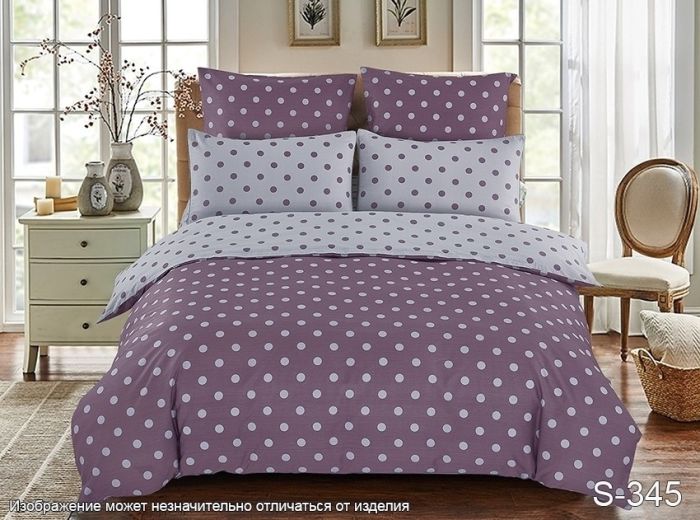 Комплект постільної білизни євро наволочки 50*70см Сатин S345