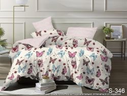 Комплект постільної білизни євро Сатин S346