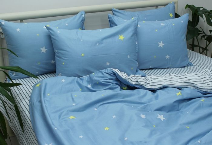 Комплект постільної білизни євро наволочки 50*70см Сатин S398