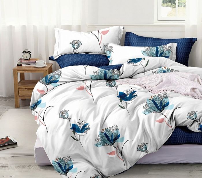 Комплект постільної білизни євро наволочки 50*70см Сатин S457