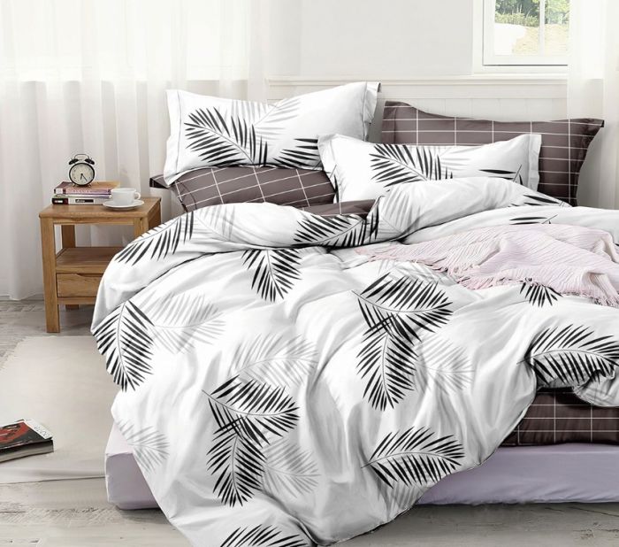 Комплект постільної білизни євро Сатин S458