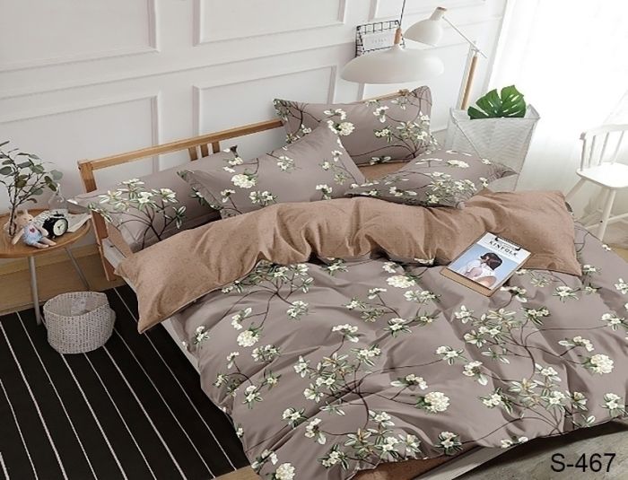 Комплект постільної білизни сімейний наволочки 50*70см Сатин S467