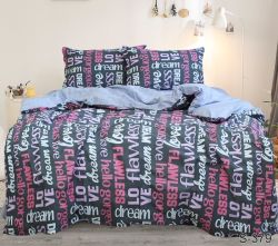 Комплект постільної білизни сімейний наволочки 50*70см Сатин S379
