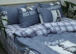 Комплект постільної білизни сімейний наволочки 50*70см Сатин S402