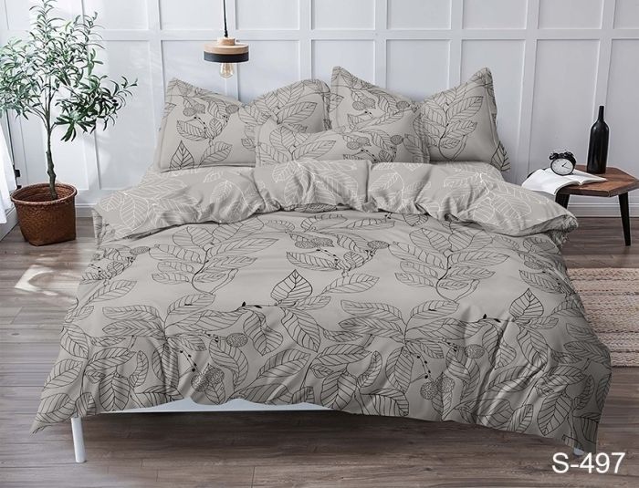 Комплект постільної білизни сімейний наволочки 50*70см Сатин S497