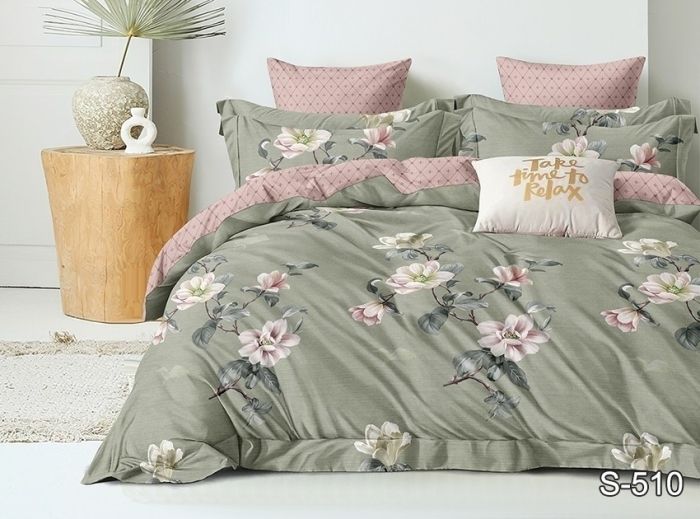 Комплект постільної білизни сімейний наволочки 50*70см Сатин S510