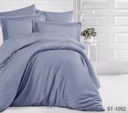 Комплект постільної білизни двоспальний наволочки 50*70см Страйп-Сатин LUXURY ST-1052
