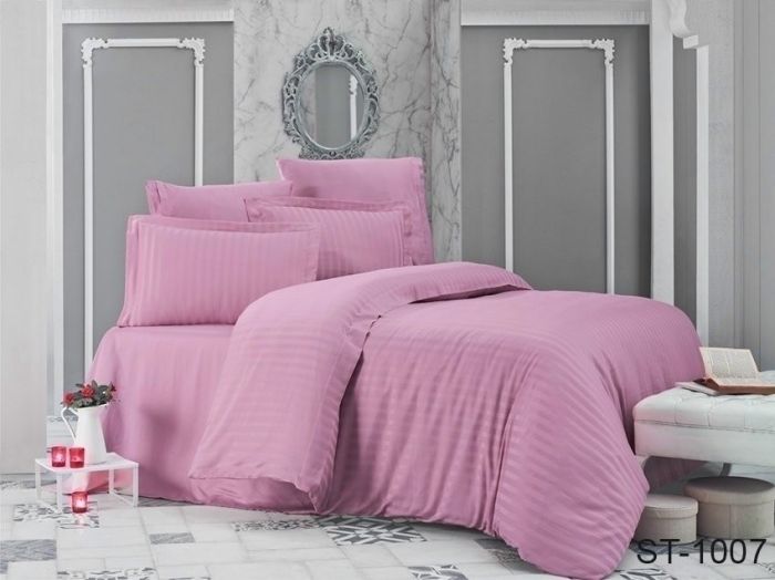 Комплект постільної білизни сімейний наволочки 50*70см Страйп-Сатин ST-1007
