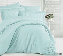 Комплект постільної білизни сімейний наволочки 50*70см Страйп-Сатин LUXURY ST-1044