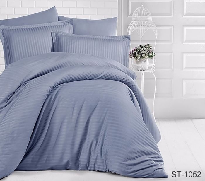 Комплект постільної білизни Страйп-Сатин LUXURY ST-1052