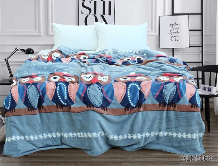 Плед велсофт (мікрофібра) 200*220 см ALM-064