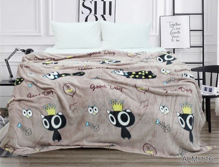 Плед велсофт (мікрофібра) 160*220 см ALM-116