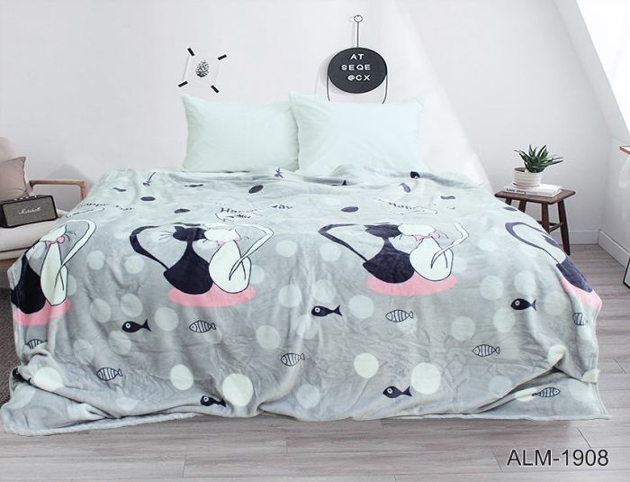 Плед велсофт (мікрофібра) 200*220 см ALM1908