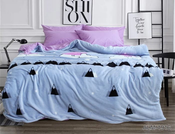 Плед велсофт (мікрофібра) 200*220 см ALM1916