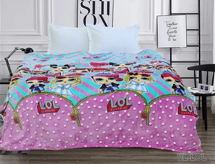 Плед велсофт (мікрофібра) 160*220 см LOL