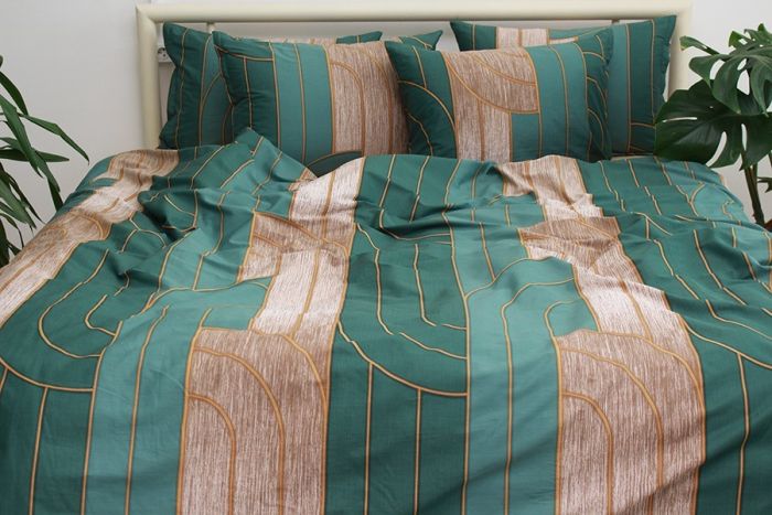 Комплект постільної білизни двоспальний Сатин S528