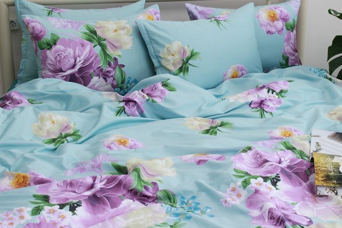 Комплект постільної білизни сімейний наволочки 50*70см Сатин S525