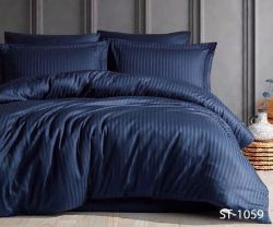 Комплект постільної білизни євро наволочки 50*70см Страйп-Сатин LUXURY ST-1059