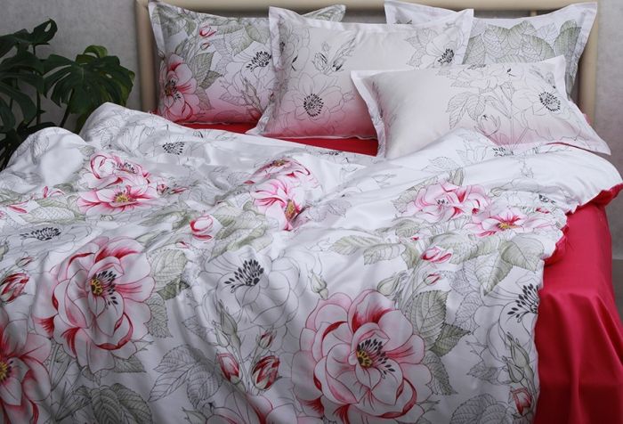 Комплект постільної білизни двоспальний наволочки 50*70см Сатин Премиум PT-009д