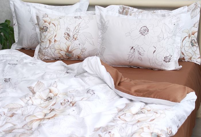 Комплект постільної білизни євро наволочки 50*70см Сатин Премиум PT-013