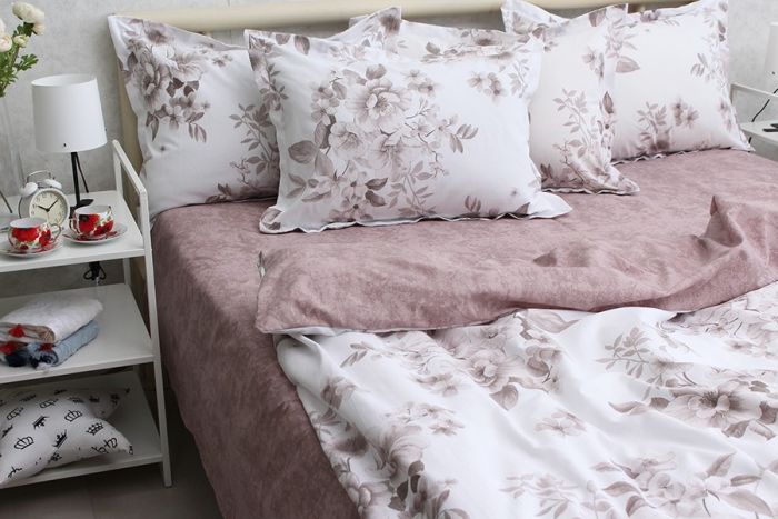 Комплект постільної білизни двоспальний наволочки 50*70см Ранфорс R-T9278