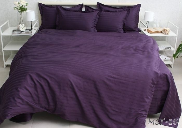 Комплект постільної білизни двоспальний наволочки 50*70см Страйп-Сатин Multistripe MST-10