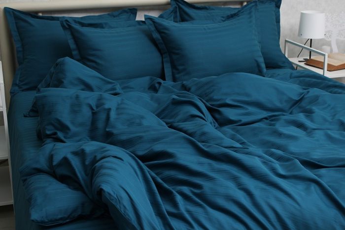 Комплект постільної білизни двоспальний наволочки 50*70см Страйп-Сатин Multistripe MST-12