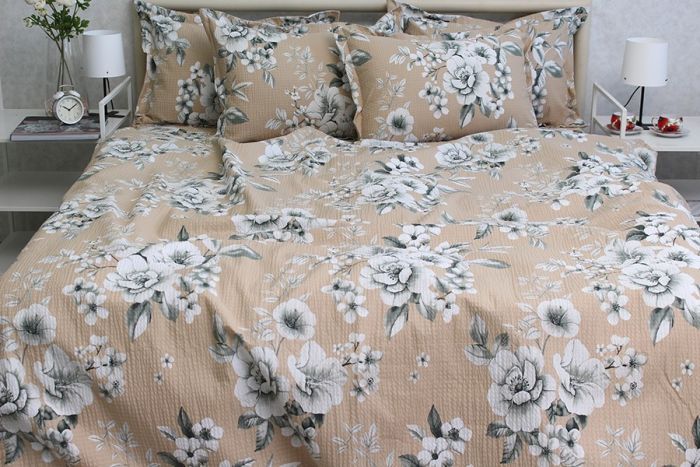 Комплект постільної білизни двоспальний наволочки 70*70см Ранфорс Gofre RG-3