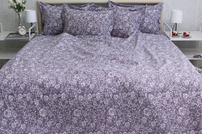 Комплект постільної білизни двоспальний наволочки 70*70см Ранфорс Gofre RG-7