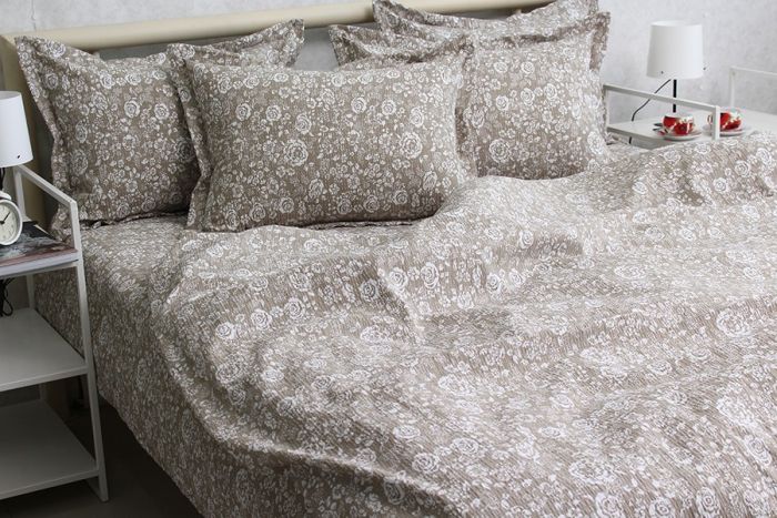 Комплект постільної білизни сімейний наволочки 50*70см Ранфорс Gofre RG-11