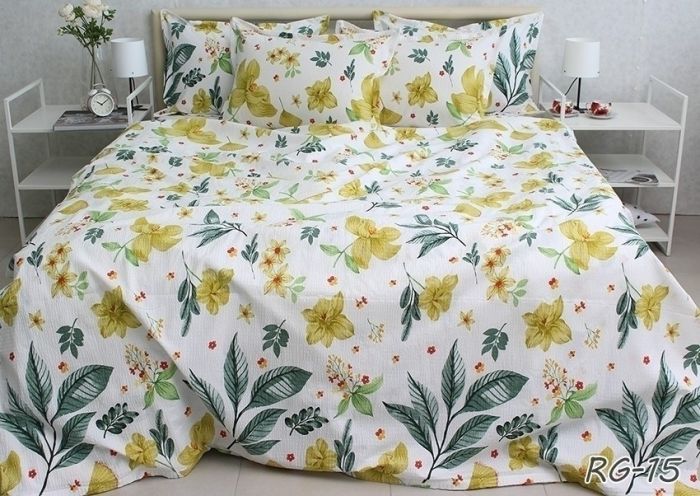 Комплект постільної білизни сімейний наволочки 70*70см Ранфорс Gofre RG-15