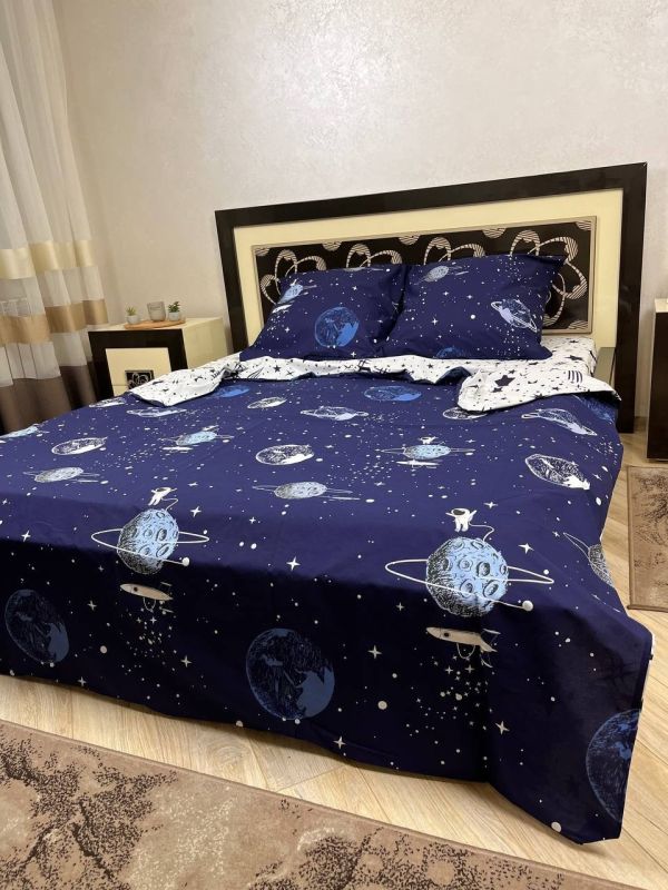 Комплект постільної білизни євро Премиум 03-007-4 Бязь наволочки 50*70см