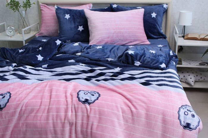 Комплект постільної білизни наволочки 50*70см велсофт (мікрофібра) ALM1904