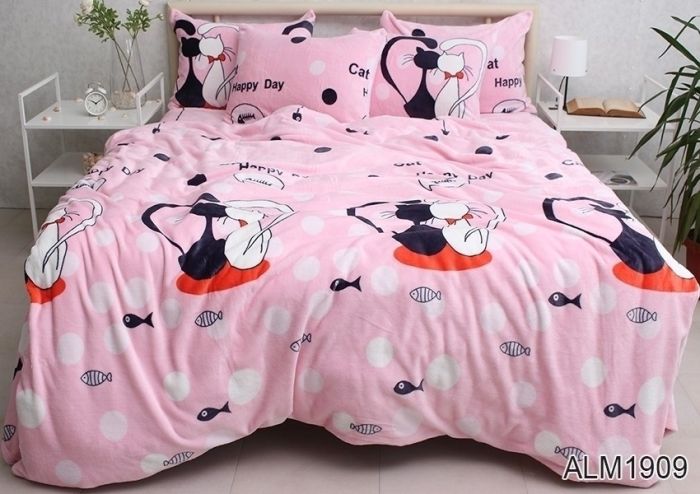 Комплект постільної білизни наволочки 50*70см велсофт (мікрофібра) ALM1909
