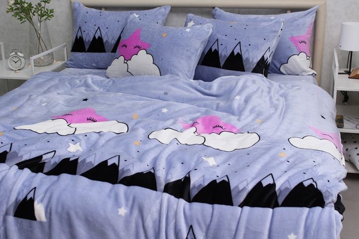 Комплект постільної білизни наволочки 50*70см велсофт (мікрофібра) ALM1916