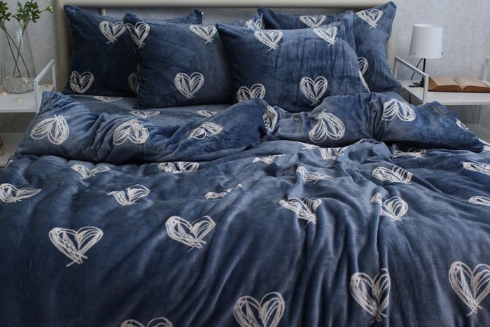 Комплект постільної білизни двоспальний наволочки 50*70см велсофт (мікрофібра) ALM1902