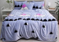 Комплект постільної білизни двоспальний наволочки 50*70см велсофт (мікрофібра) ALM1916