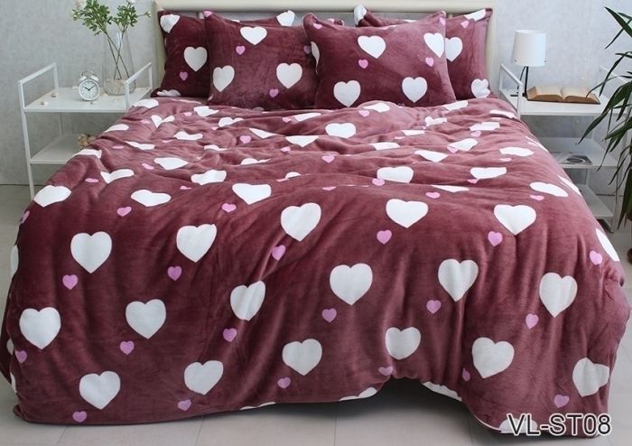 Комплект постільної білизни двоспальний наволочки 50*70см велсофт (мікрофібра) VL-ST08