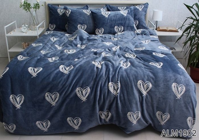 Комплект постільної білизни євро наволочки 50*70см велсофт (мікрофібра) ALM1902
