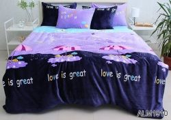 Комплект постільної білизни євро наволочки 50*70см велсофт (мікрофібра) ALM1910