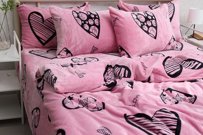 Комплект постільної білизни євро наволочки 50*70см велсофт (мікрофібра) ALM1921