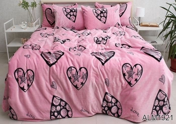 Комплект постільної білизни сімейний наволочки 50*70см велсофт (мікрофібра) ALM1921