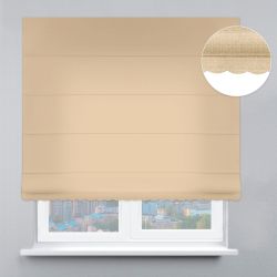 Римська штора Велюр з ажуром бежевий