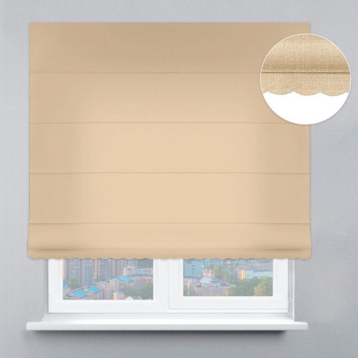 Римська штора Велюр з ажуром бежевий