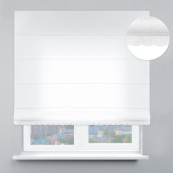 Римська штора DECOLIV Велюр с ажуром белый