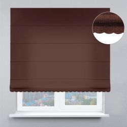 Римська штора DECOLIV Велюр с ажуром шоколадный